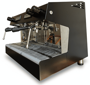 Professional espresso machine on a white background