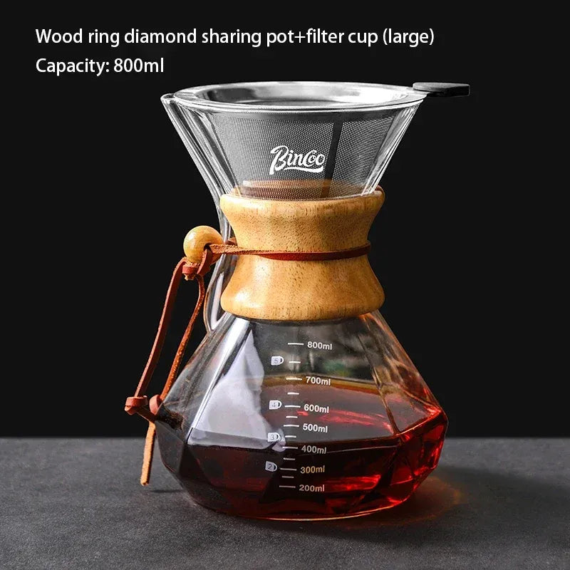 Bincoo Chemex Maker Set Borosilicate Glass