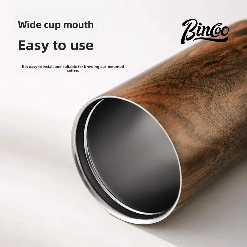 Bincoo Wood Grain Insulated Coffee Tumbler