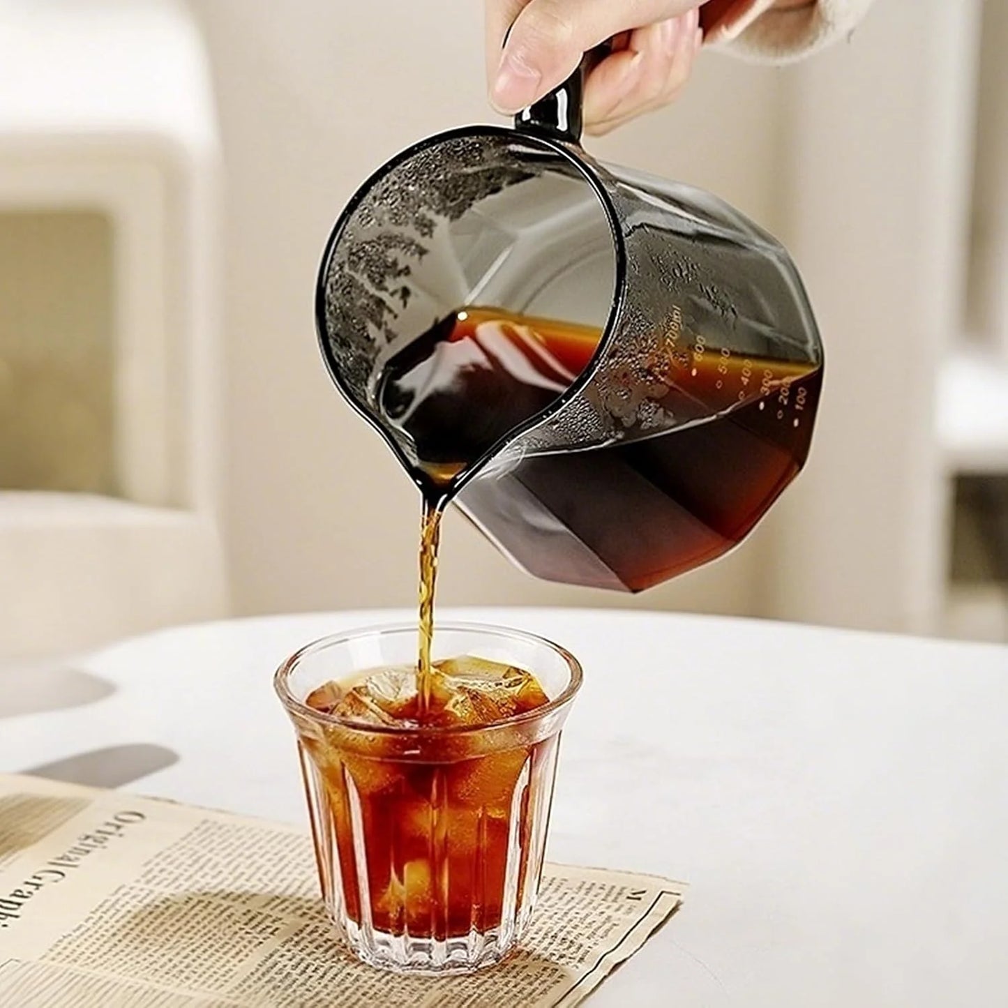 Bincoo 800ml Glass Coffee Carafe with Handle