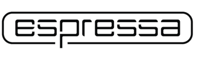 Espressa logo on a green background