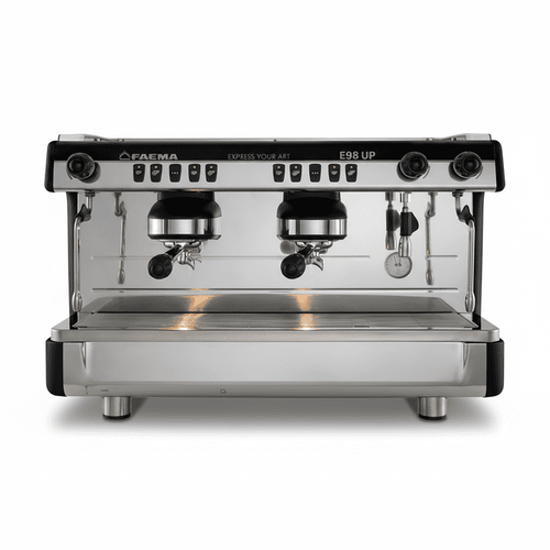 Faema E98 UP espresso machine on a white background