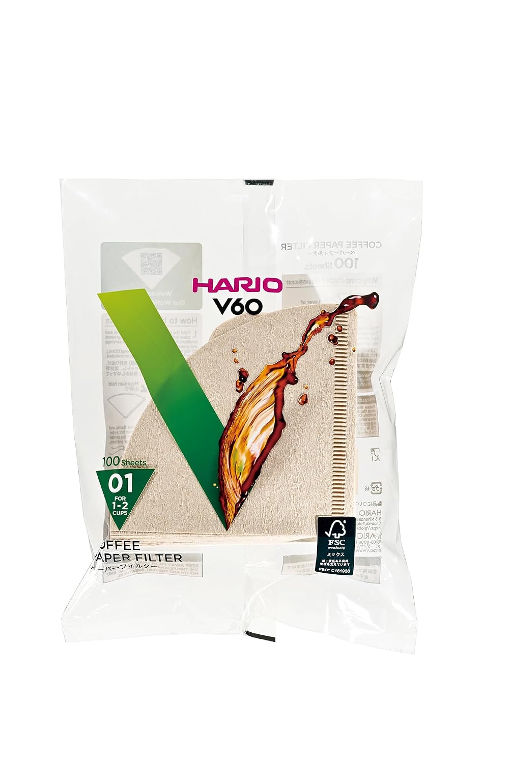 Hario V60 Paper Filters - Size 01 (100-Pack)