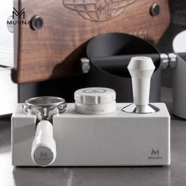 MUVNA White ABS Tamping Station - 58mm