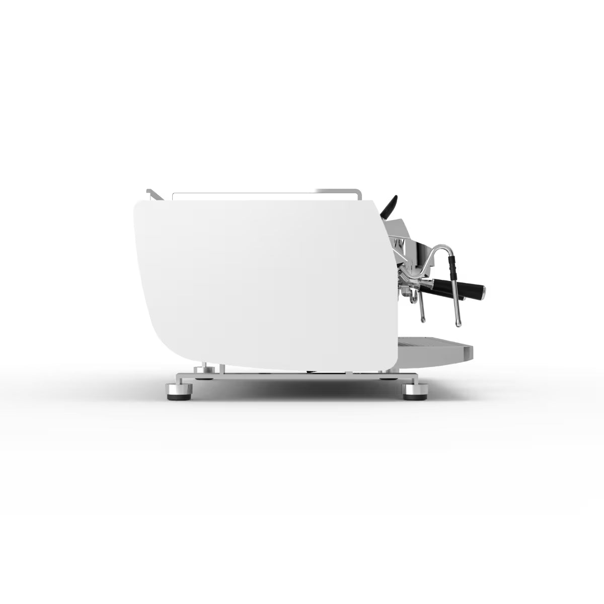 Angled side view of Black Eagle Maverick showcasing white finish and professional design