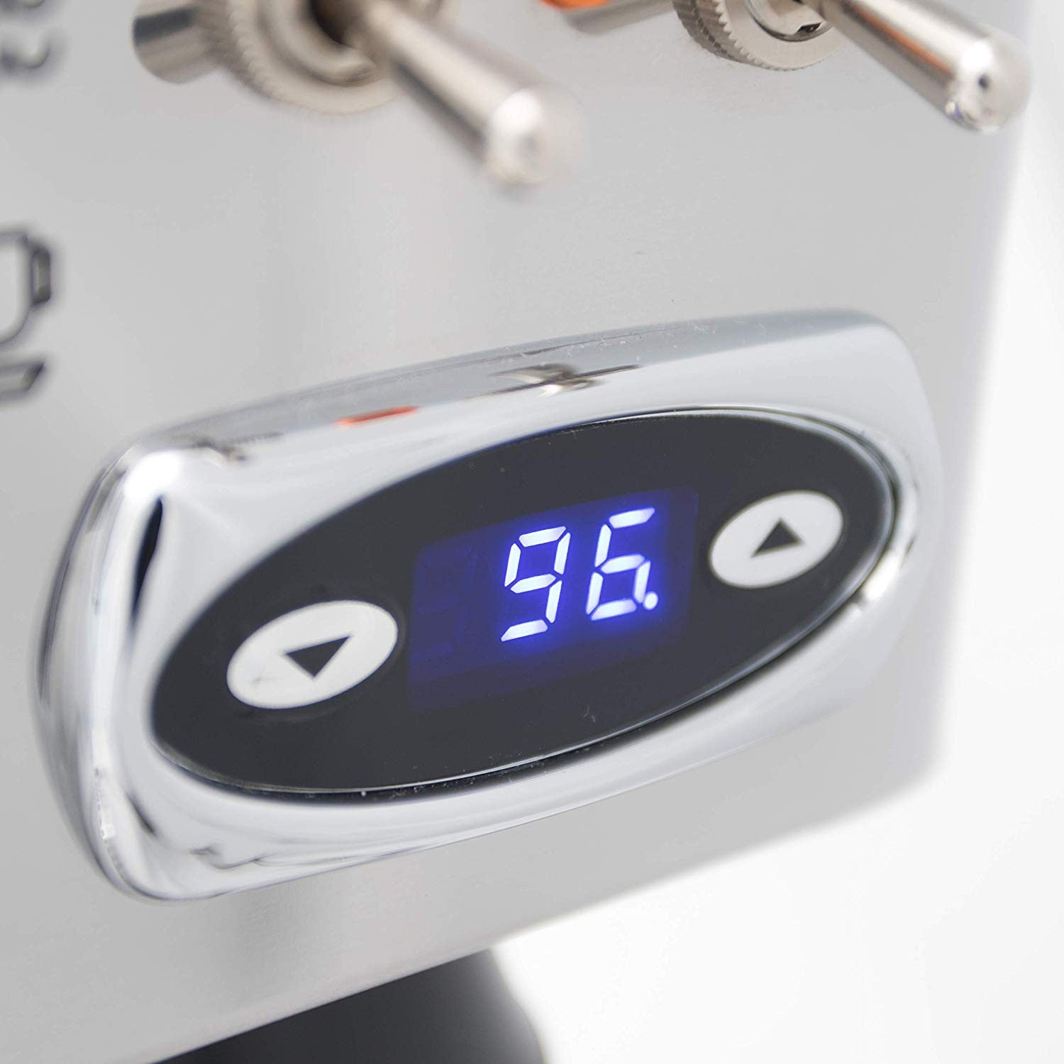 Close-up of Lelit Anita PID digital temperature display showing precise brewing control