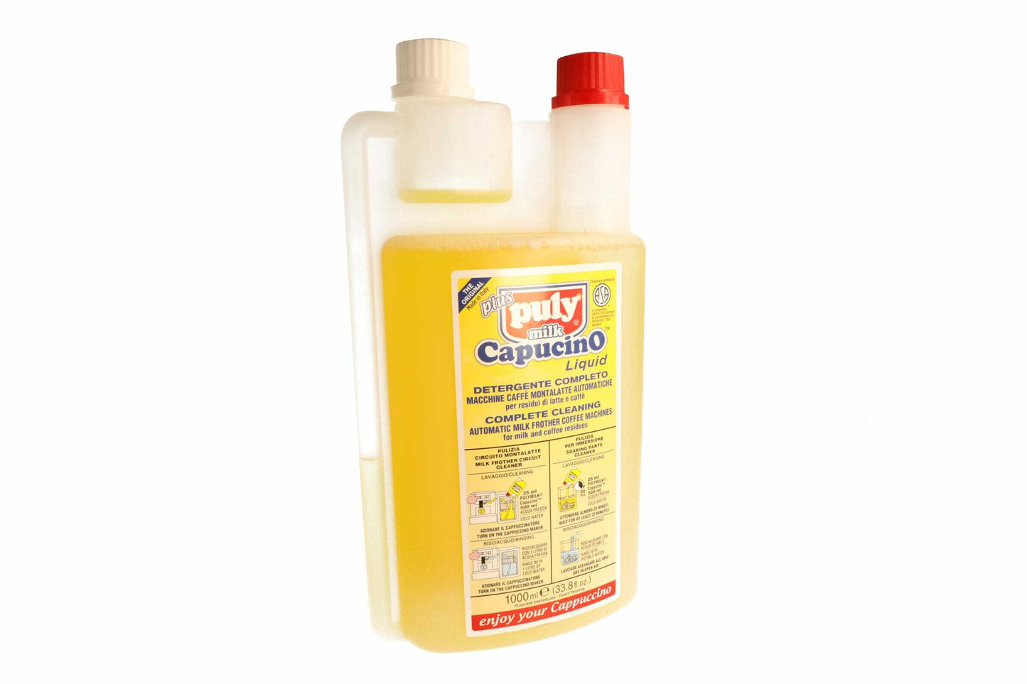 Puly Milk Capucino Cleaner 1 litre bottle for automatic espresso machine maintenance