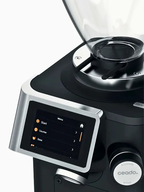 Close-up of REV Titan WAM touchscreen display with digital controls and customizable settings