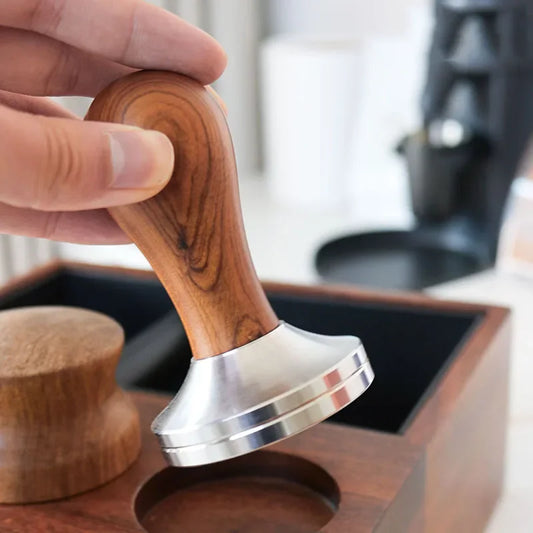 Espressa Double Base Wood Tamper