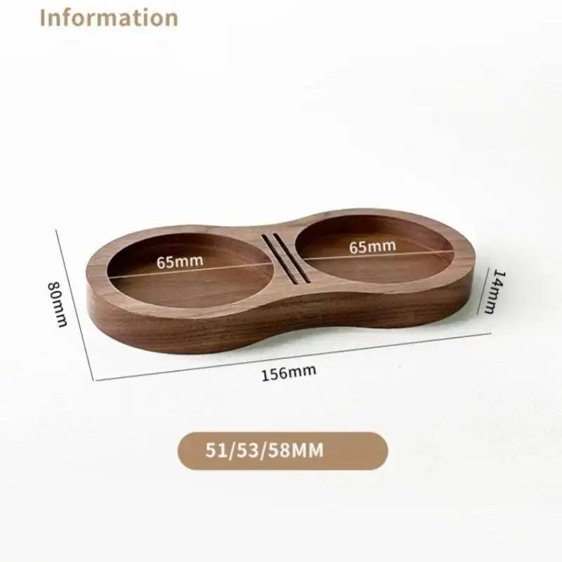 Espressa Figure 8 Walnut Wood Coffee Tamper Station