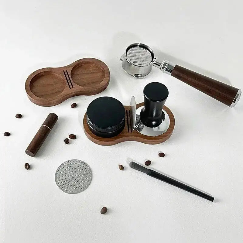 Espressa Figure 8 Walnut Wood Coffee Tamper Station