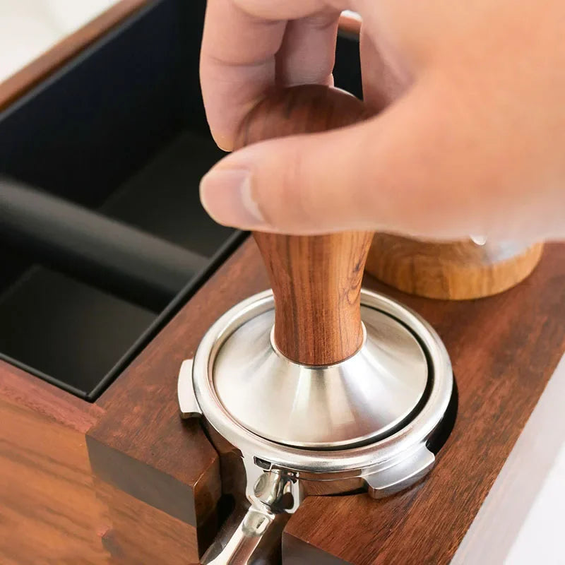 Espressa Double Base Wood Tamper
