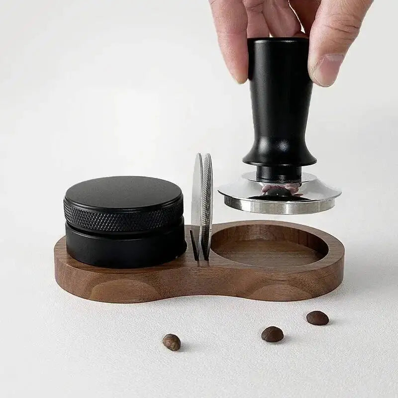 Espressa Figure 8 Walnut Wood Coffee Tamper Station