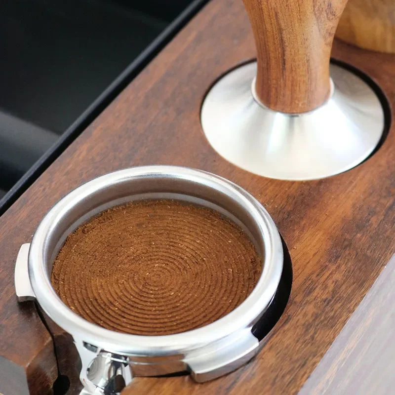 Espressa Double Base Wood Tamper