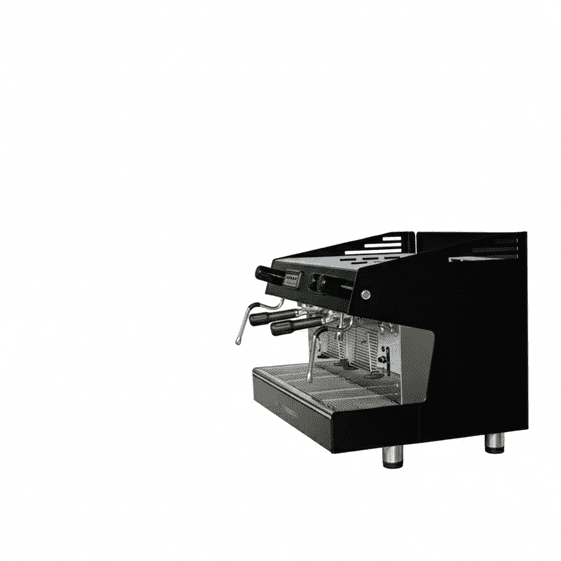 Black Atlantic Espresso machine on a white background