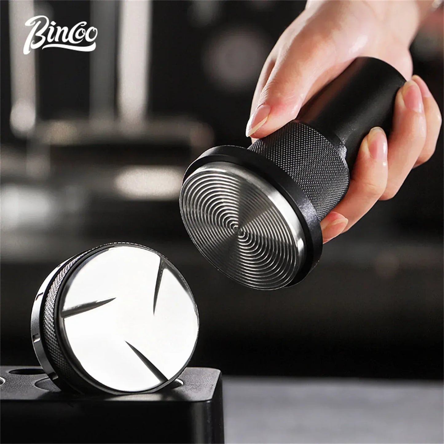 Bincoo 30-Pound Force Metal Espresso Tamper