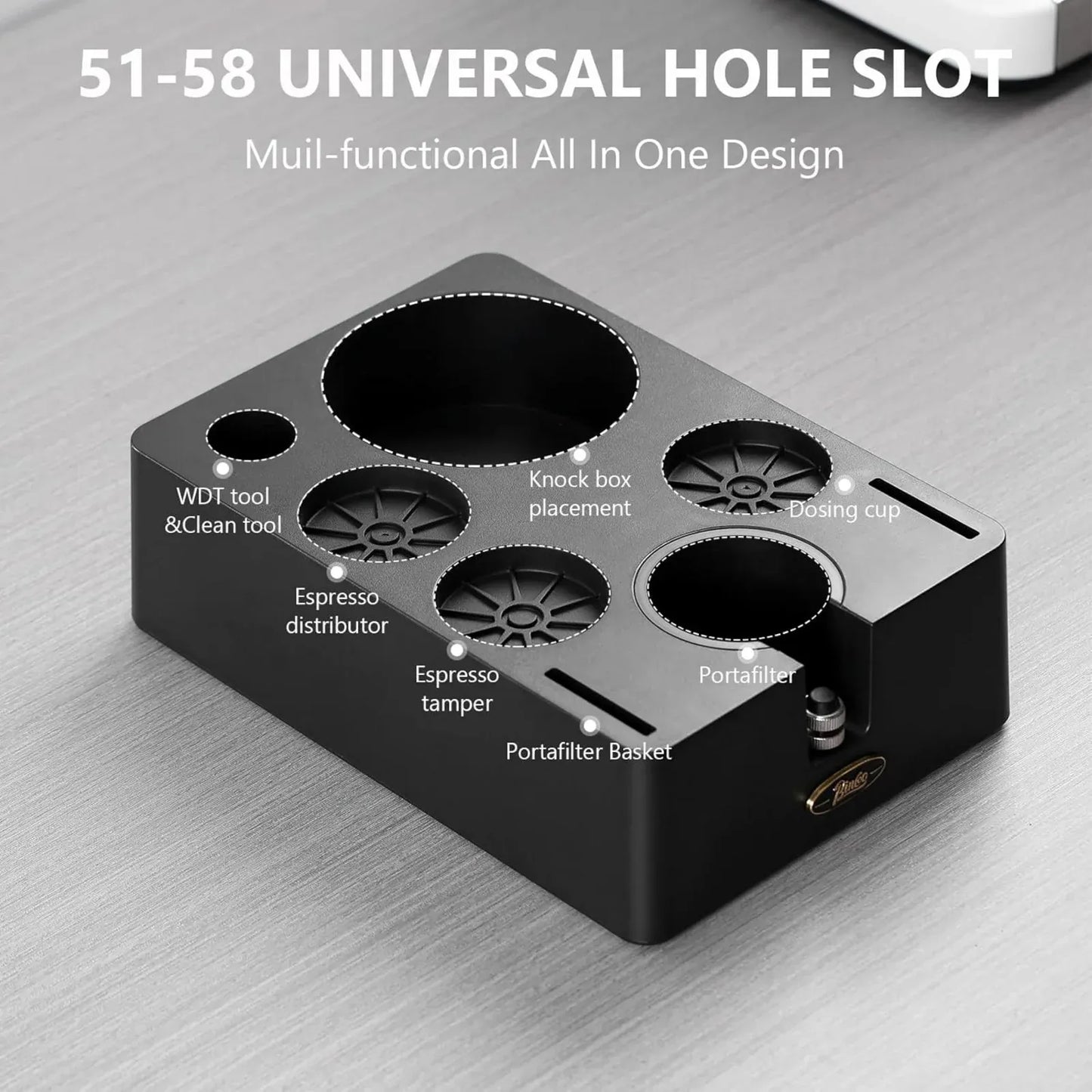 Bincoo 8 in 1 Espresso Coffee Tamper Station