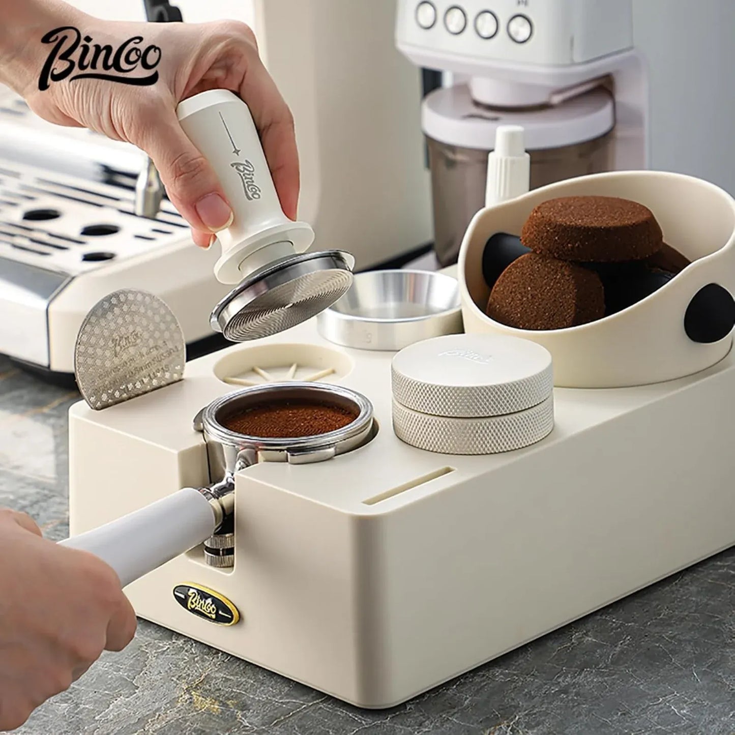 Bincoo 8 in 1 Espresso Coffee Tamper Station