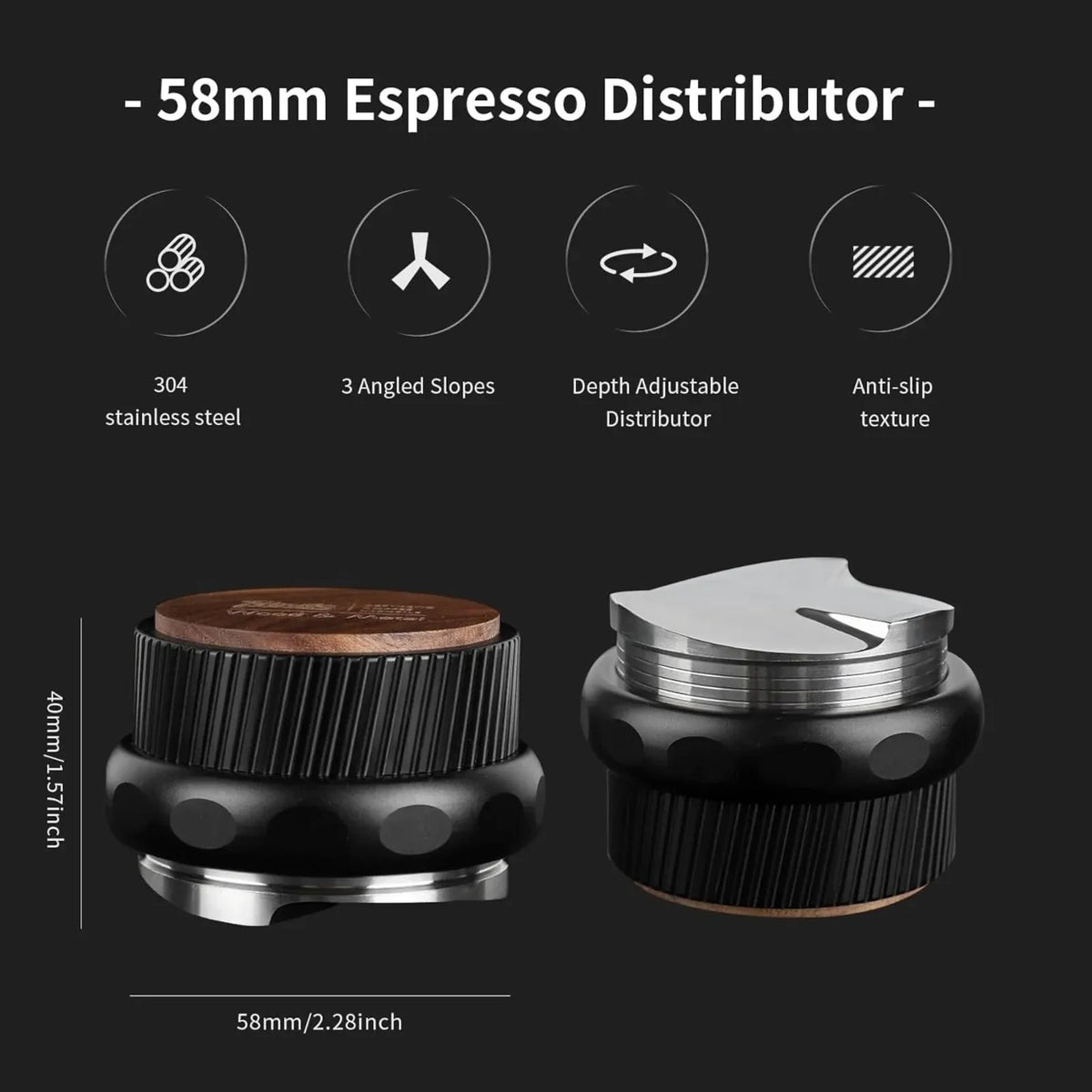 Adjustable Depth Bincoo Adjustable Depth Coffee Distribution 58mm – Coffee Plus