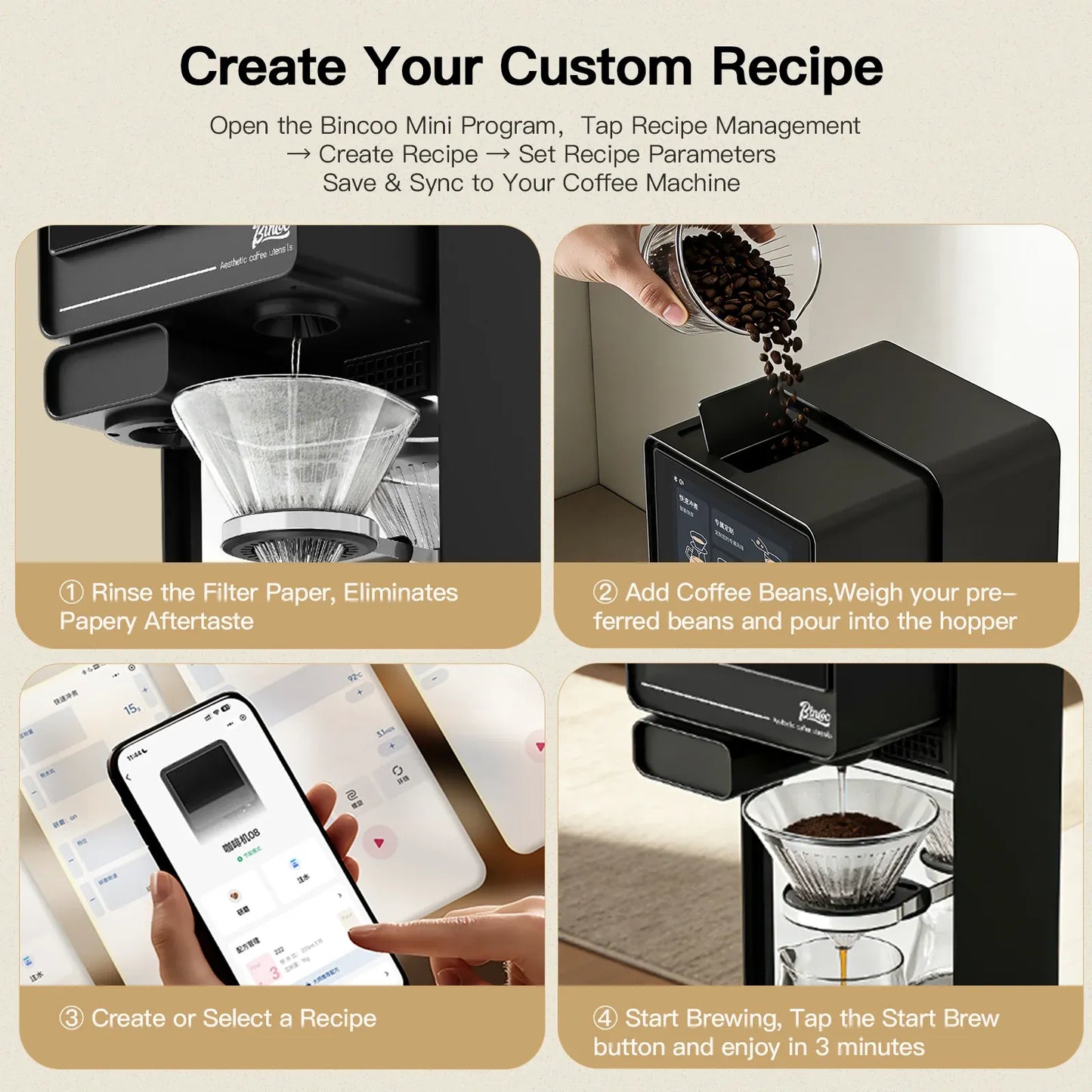 Bincoo Auto Pour Over + Grinder