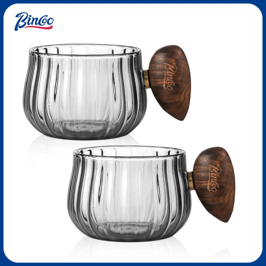 Bincoo Coffee Cups with Handle (Gray) X2