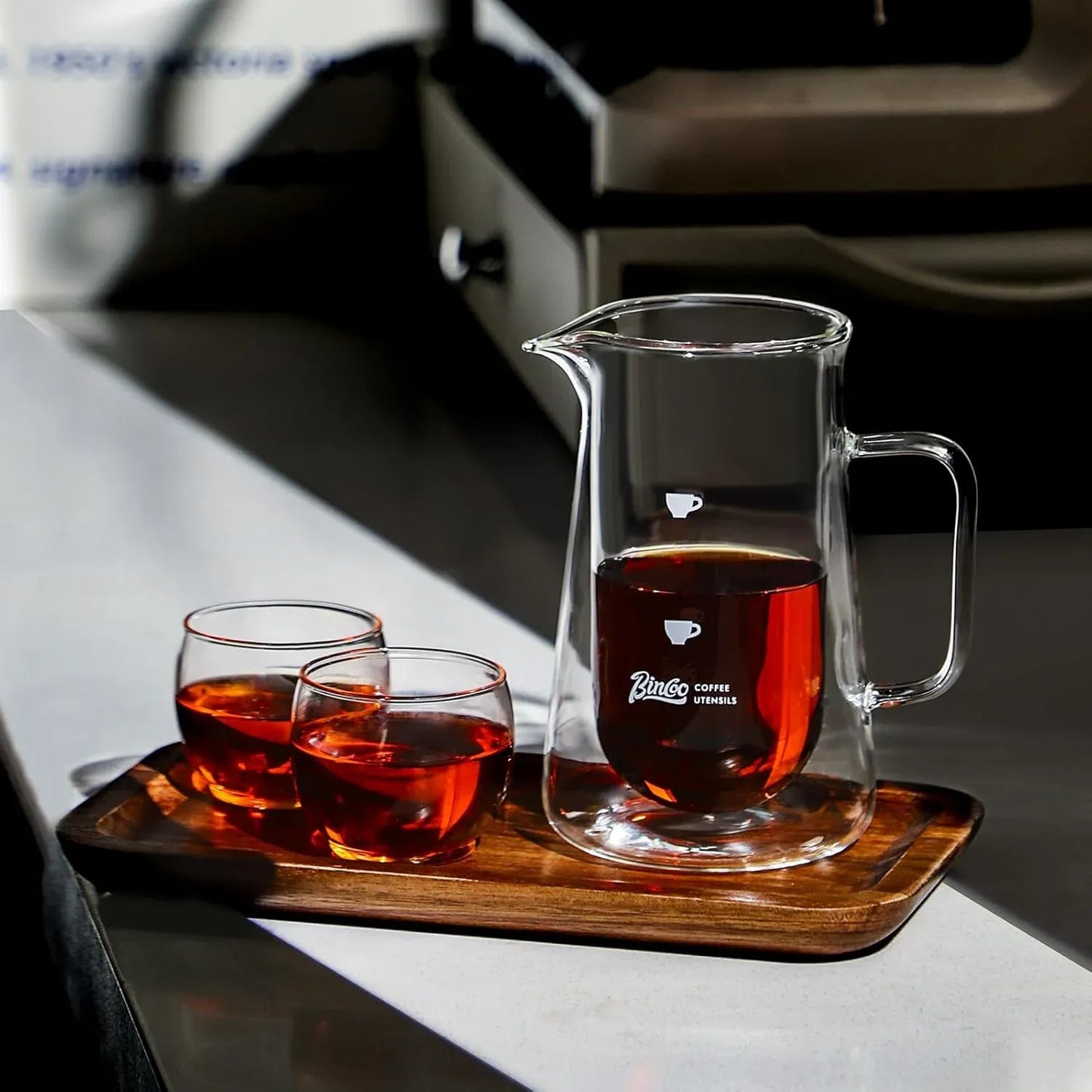 Bincoo Double Wall Glass Coffee Carafe