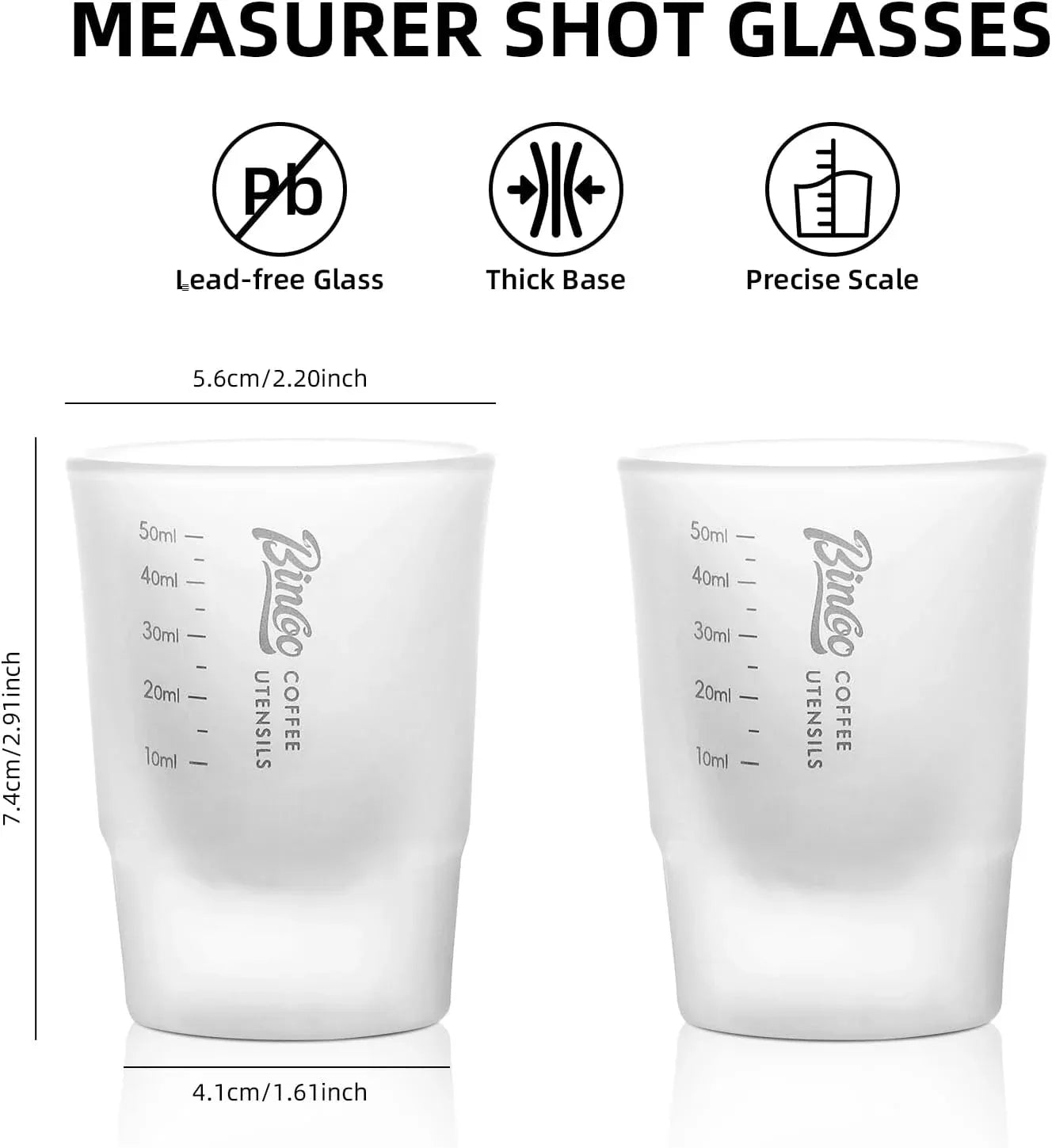 Bincoo Espresso Measuring Cup (Frosted)