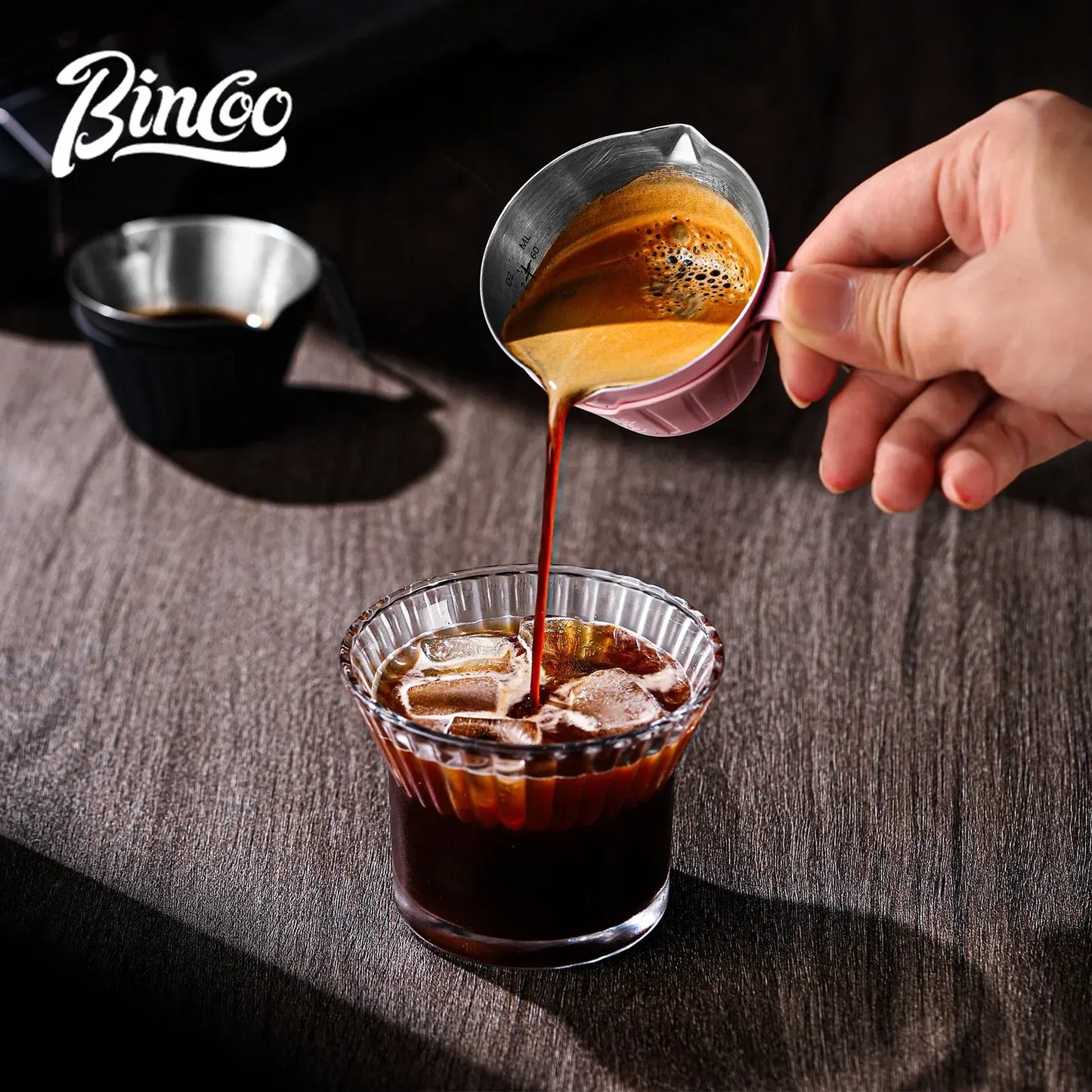 Bincoo Espresso Shot Glass with Silicone Sleeve 90ml
