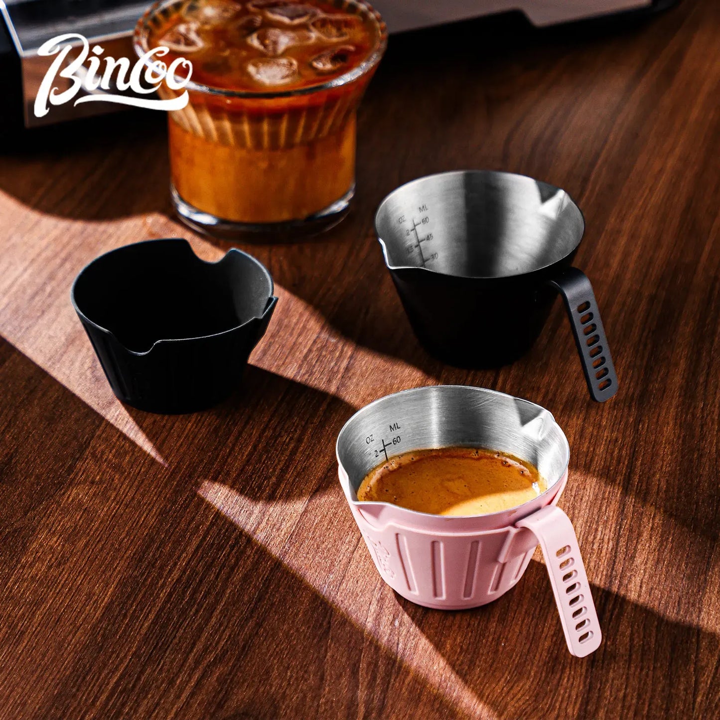 Bincoo Espresso Shot Glass with Silicone Sleeve 90ml