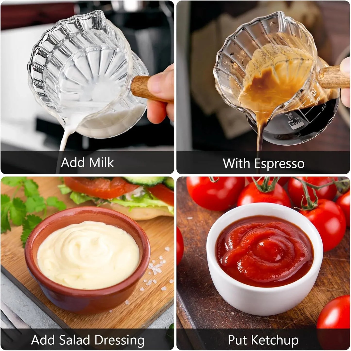 Bincoo Espresso Shot Glass with V-Shaped Mouth