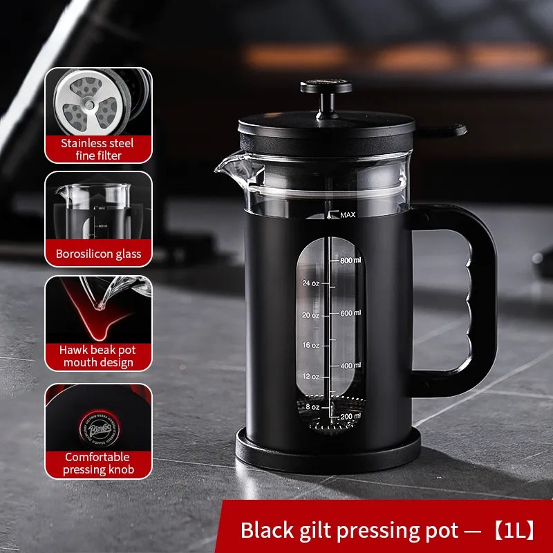 Bincoo Gilded Glass French Press 1000ml