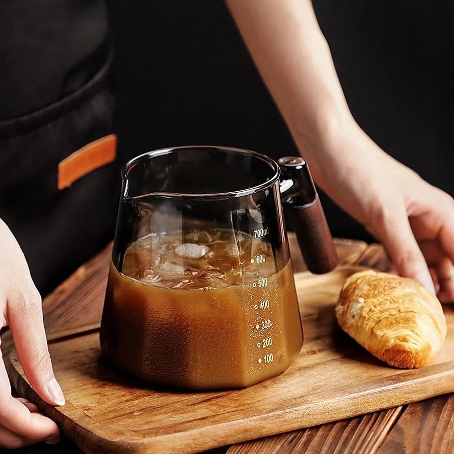 Bincoo 800ml Glass Coffee Carafe with Handle