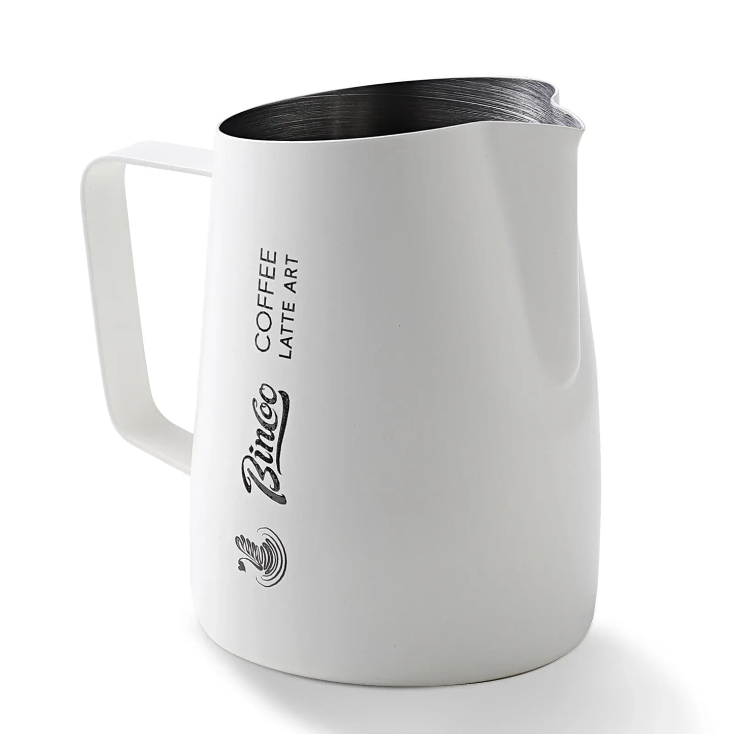 Bincoo Milk Frothing Pitcher with Sharp Spout & Angled Rim 420ml