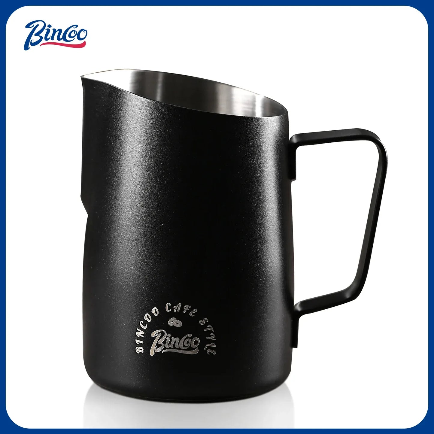Bincoo Milk Frothing Pitcher with Sharp Spout & Angled Rim 520ml