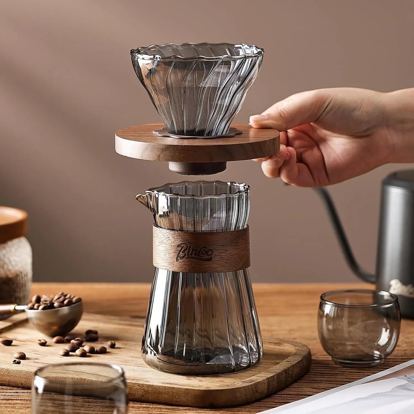 Bincoo Pour Over Coffee Dripper Set Glass