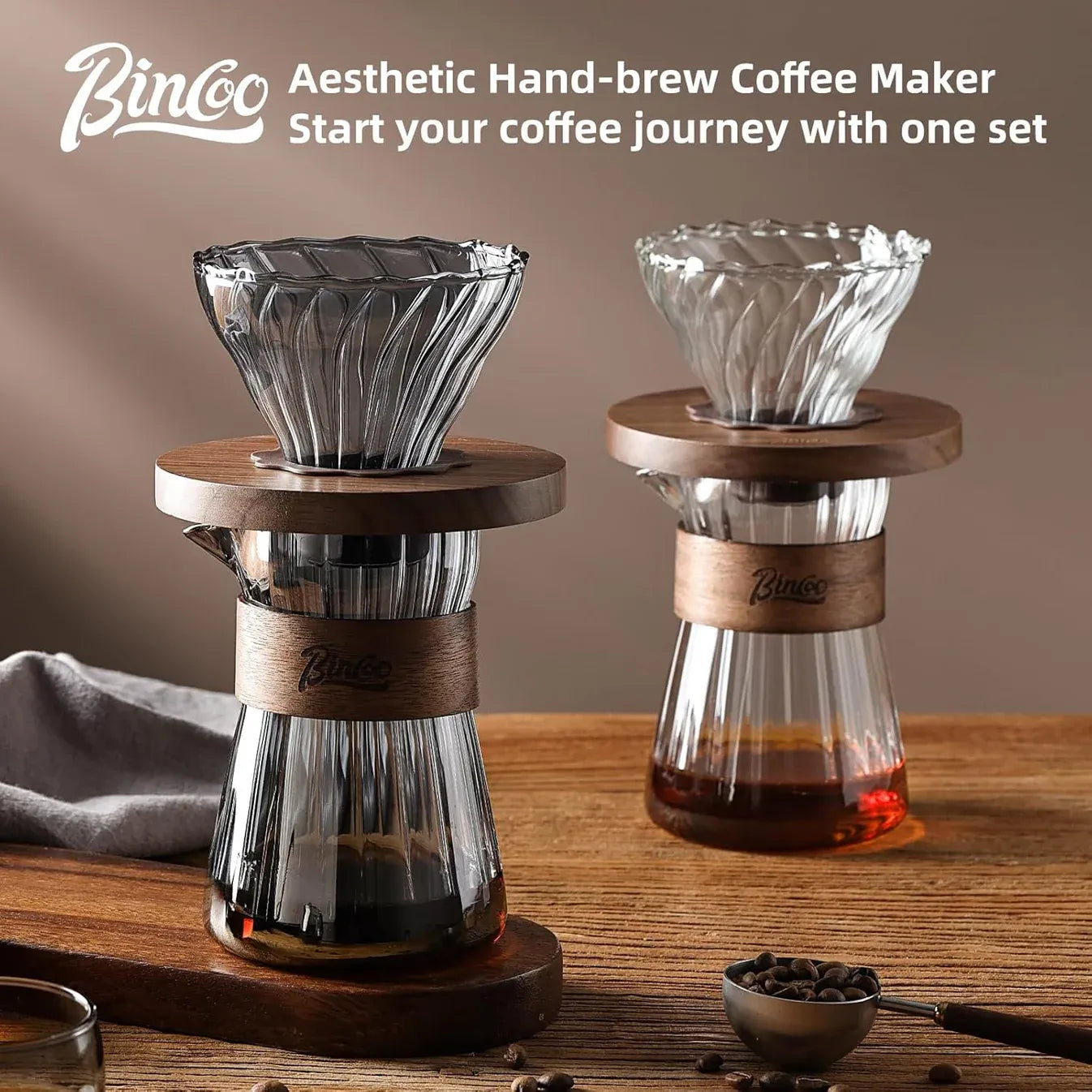 Bincoo Pour Over Coffee Dripper Set Glass
