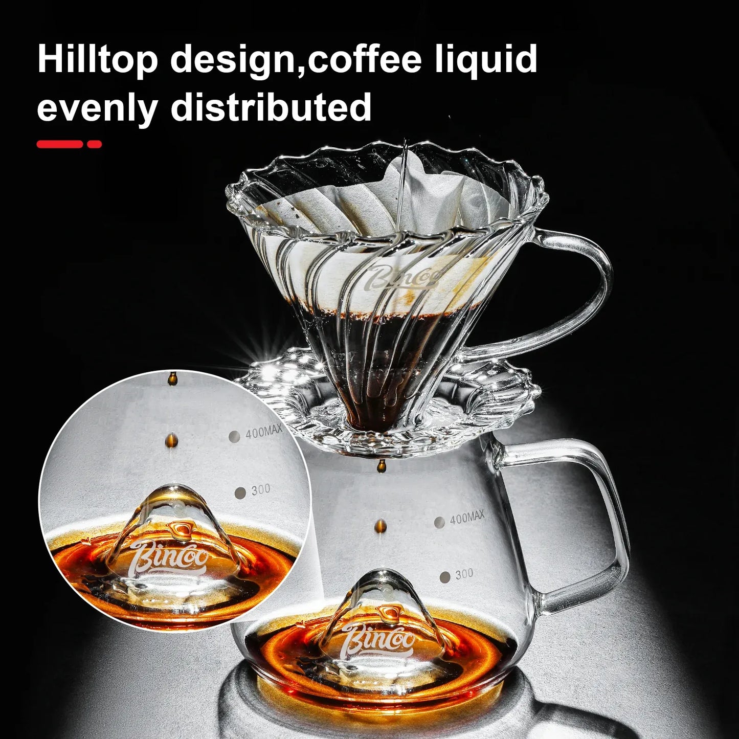 Bincoo Hill Glass Coffee Server