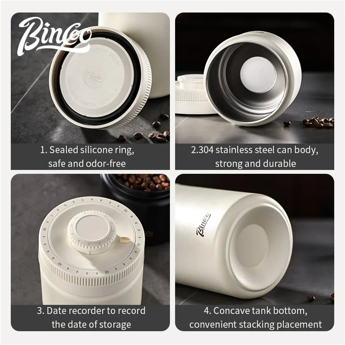 Bincoo Stainless Steel Vacuum Coffee Container