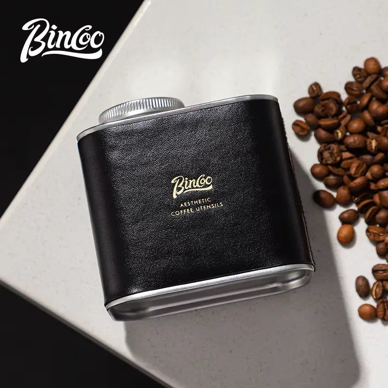 Bincoo Vacuum Coffee Container with One Way Valve (Black)