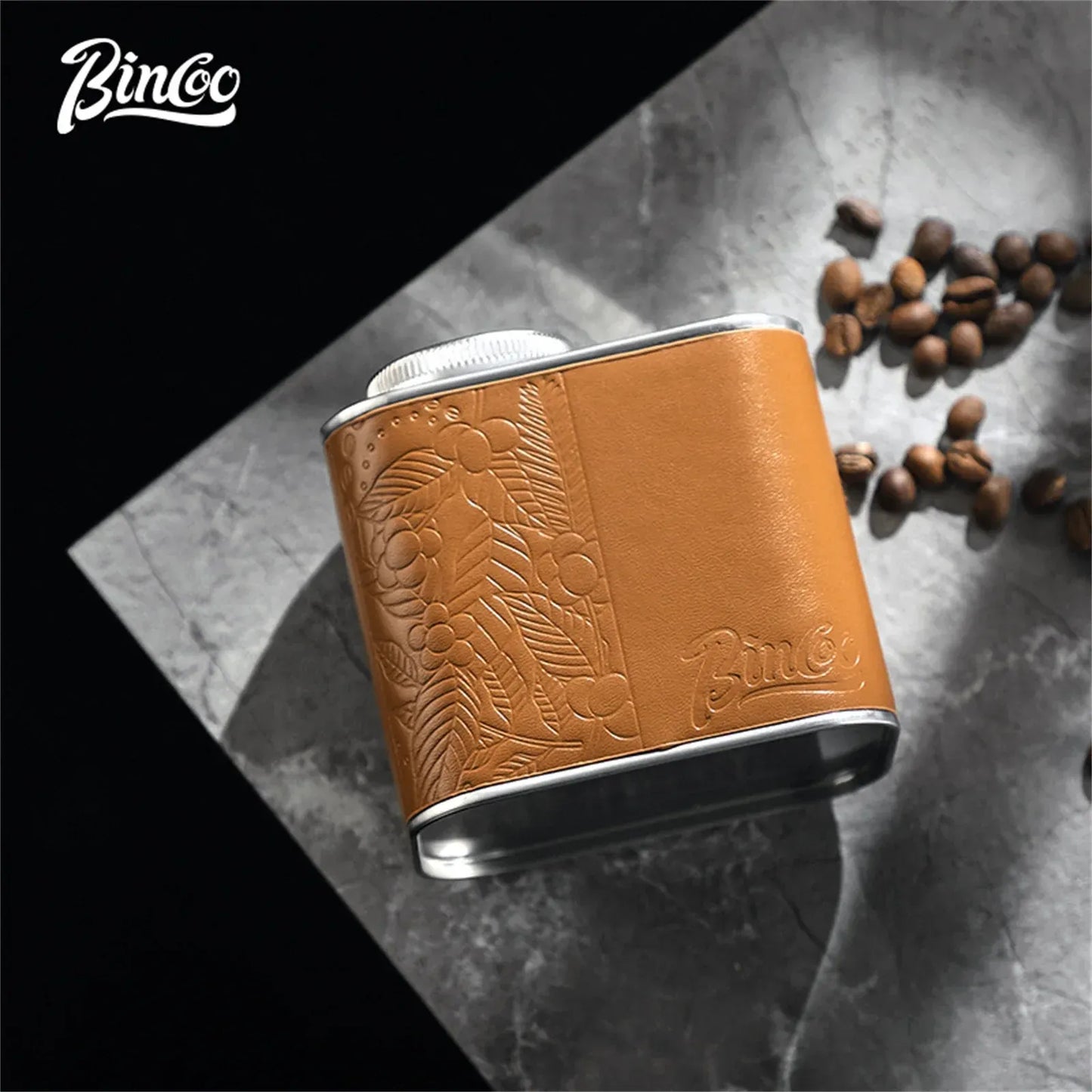 Bincoo Vacuum Coffee Container with One Way Valve (Brown)