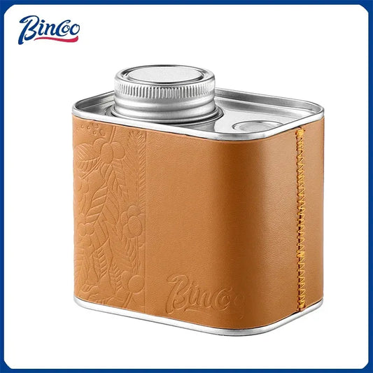 Bincoo Vacuum Coffee Container with One Way Valve (Brown)