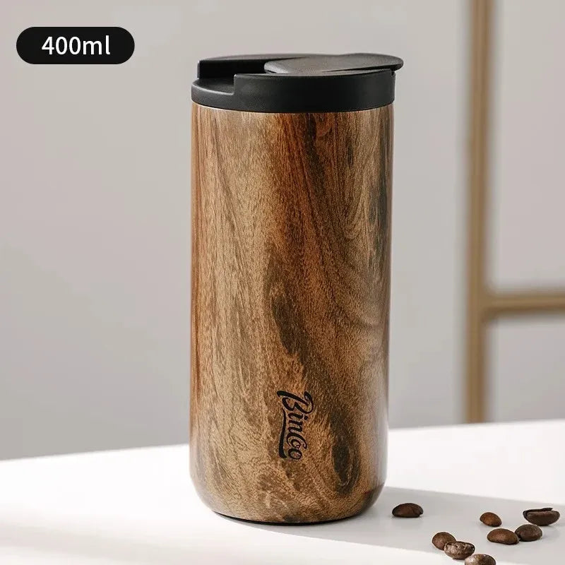 Bincoo Wood Grain Insulated Coffee Tumbler