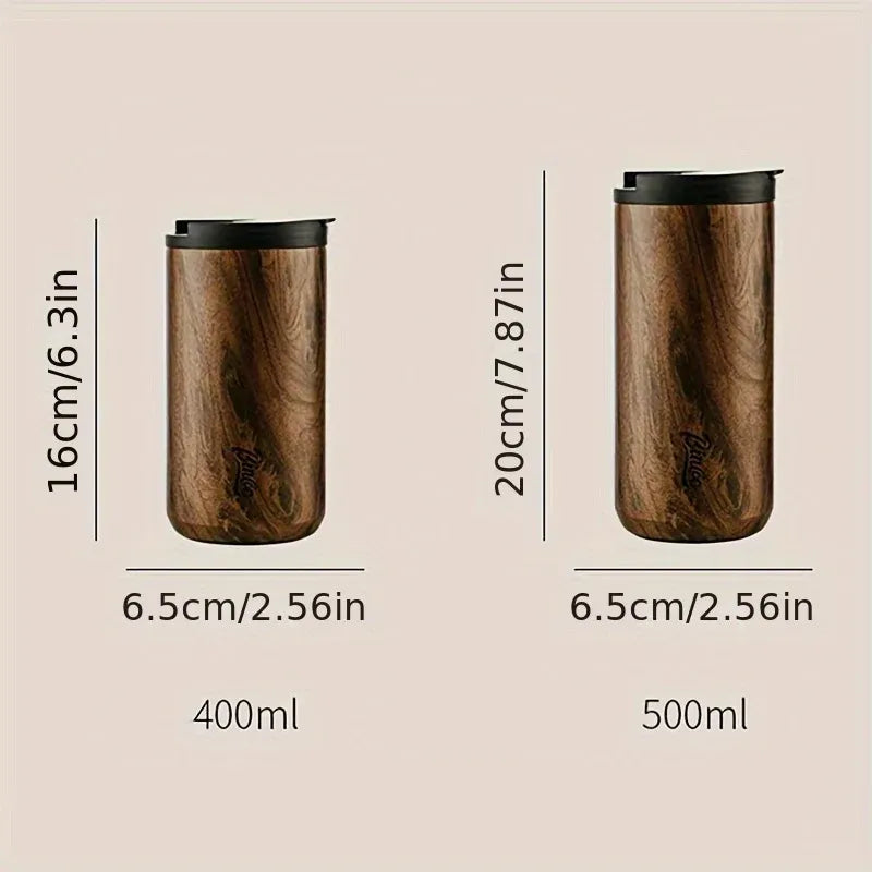 Bincoo Wood Grain Insulated Coffee Tumbler