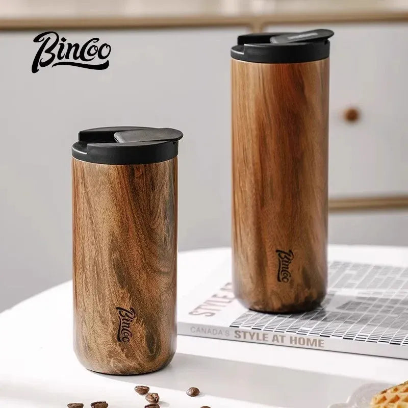 Bincoo Wood Grain Insulated Coffee Tumbler