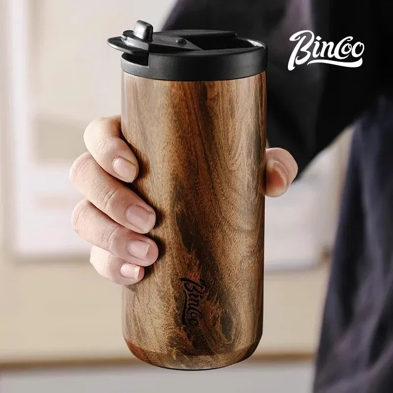 Bincoo Wood Grain Insulated Coffee Tumbler