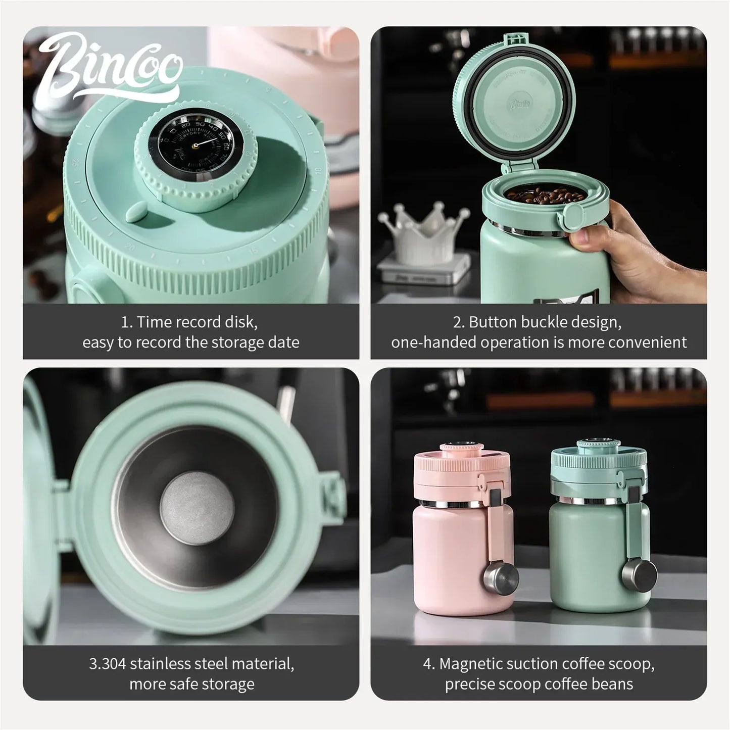 Bincoo Double Layer Storage Canister (Humidity Detection)