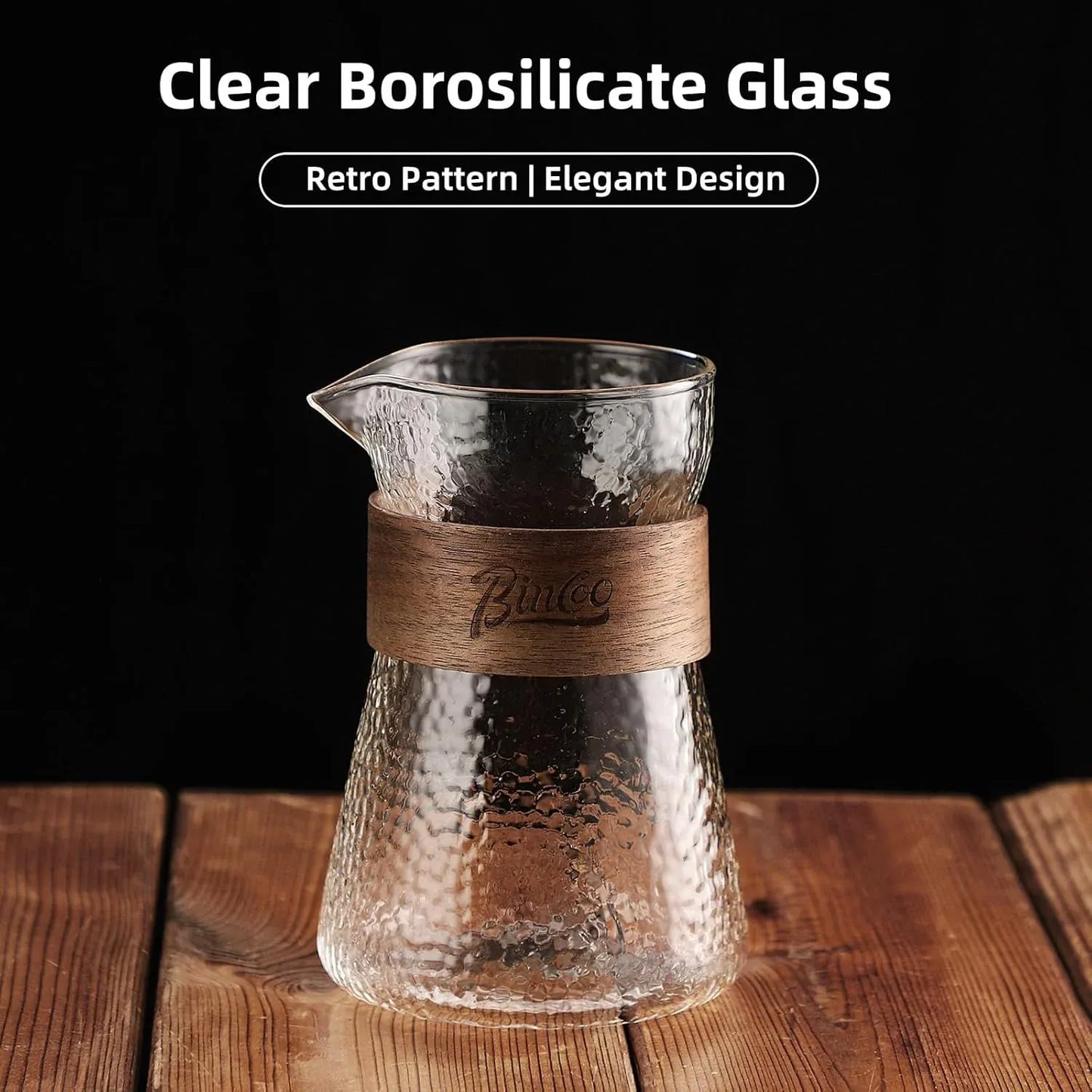 Bincoo Hammered Glass Coffee Server