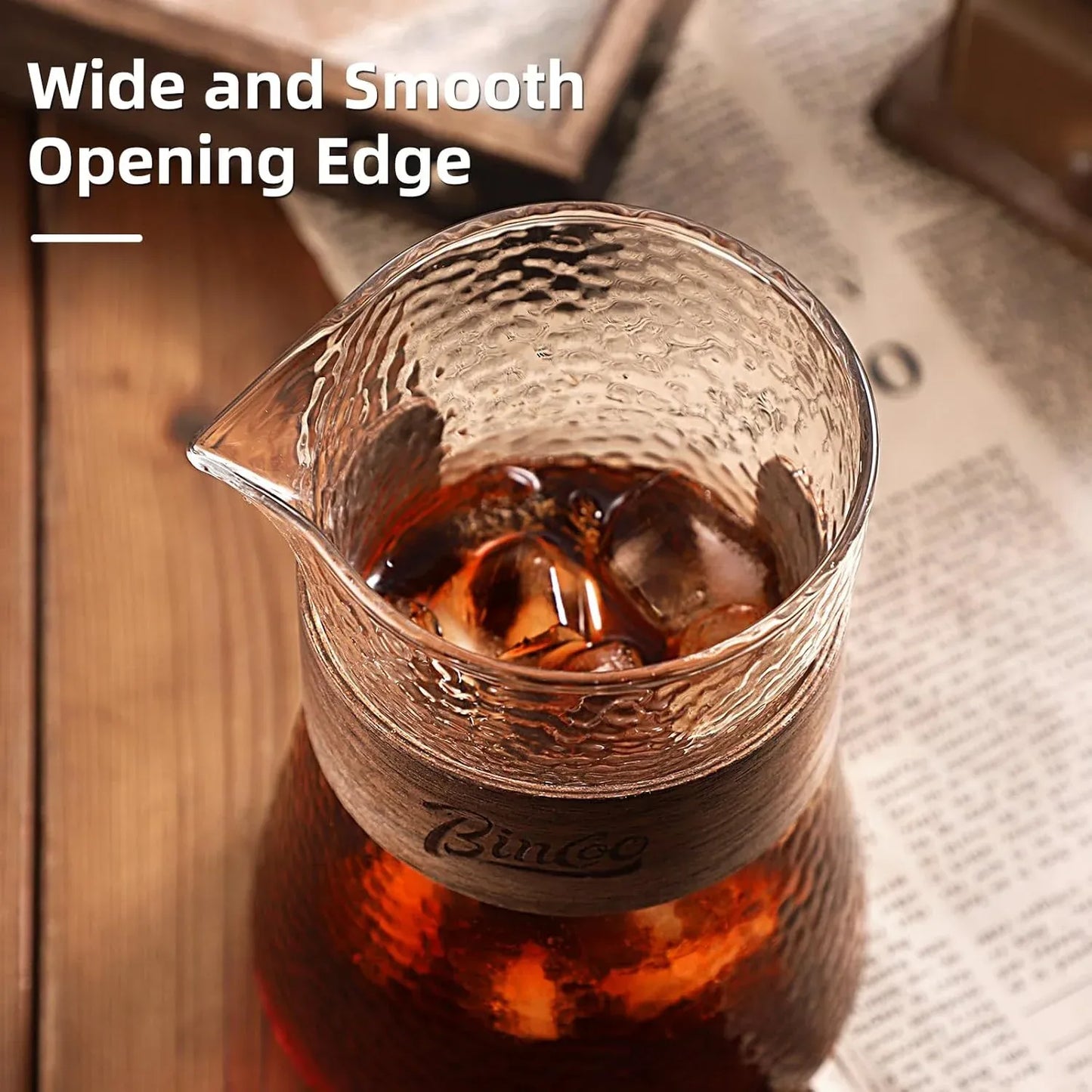 Bincoo Hammered Glass Coffee Server
