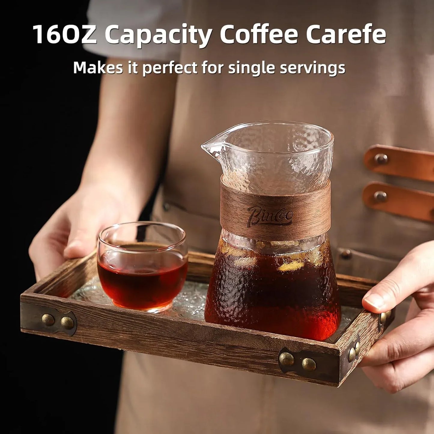 Bincoo Hammered Glass Coffee Server