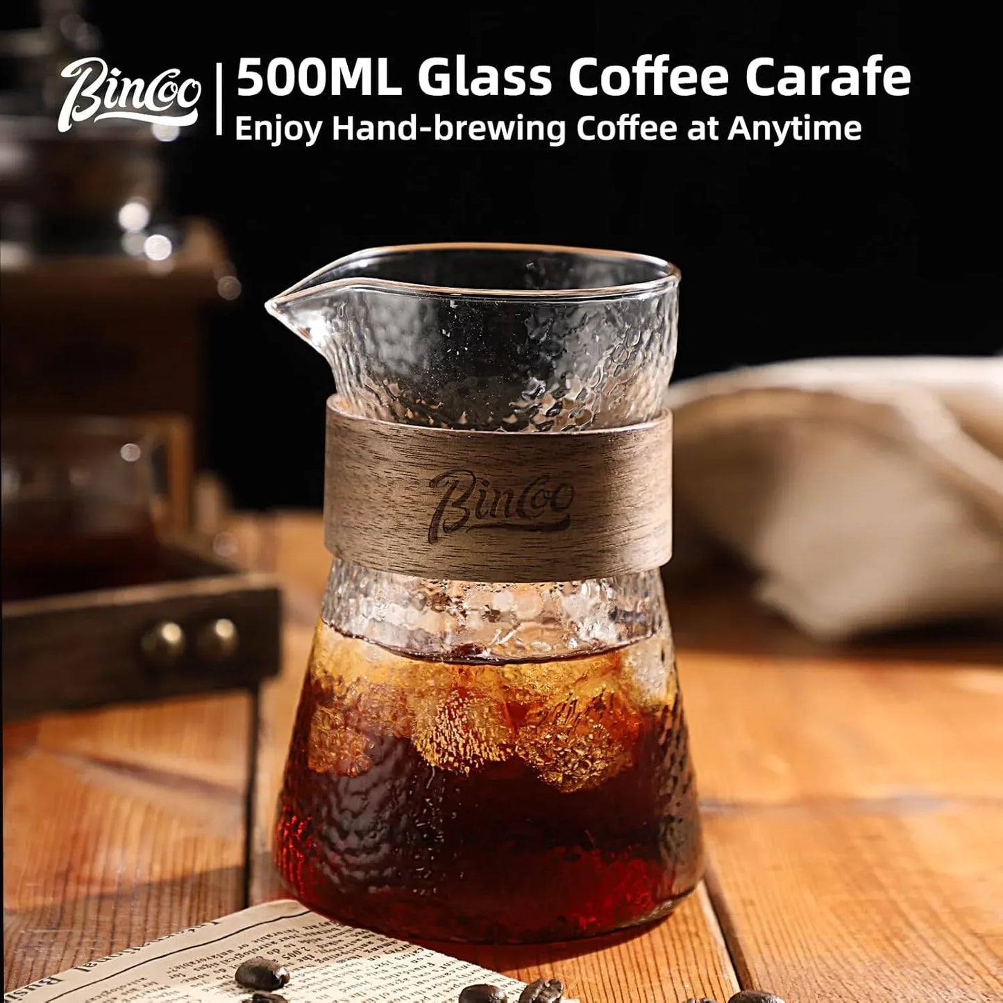 Bincoo Hammered Glass Coffee Server